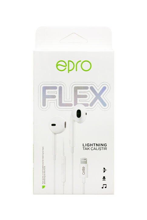 Flex Earpod Lightning (Tak Çalıştır) Kablolu Mikrofonlu Kulaklık