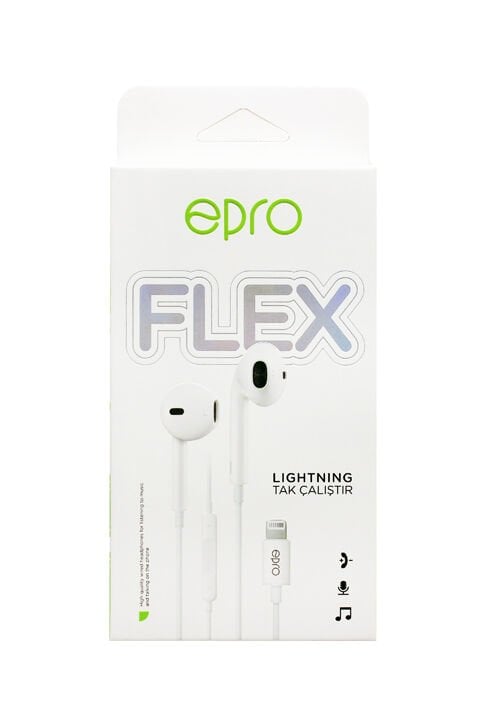 Flex Earpod Lightning (Tak Çalıştır) Kablolu Mikrofonlu Kulaklık
